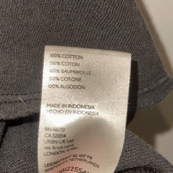 We The Free Faded Charcoal Asymmetrical Poncho Top | Boho Oversized Ruffle Sleev - Picture 5 of 6